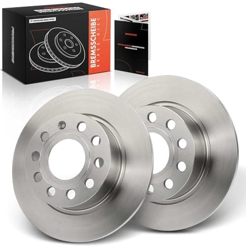 Image of Frankberg Brake Disc Set incl. 2x Discs Rear Solid Ø253mm Compatible with Golf VI 5K1 Golf V 1K1 O.c.t.a.v.i.a III Estate 5E5 5E6 Replace# 1K0615601AB,1K0615601K