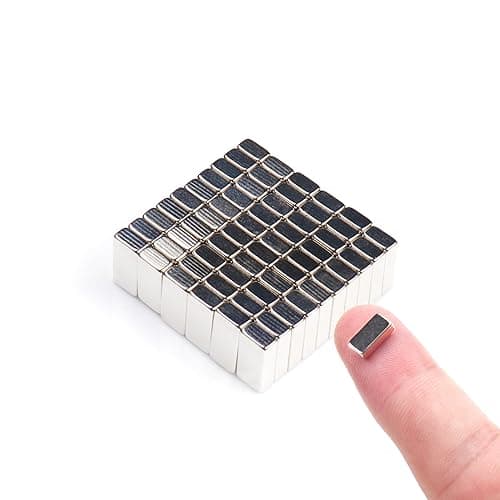 Image of Deryun 60Pack Rectangular Neodymium Magnets: Small Strong Strips, Premium Quality, Anti-scratch, Multi-use