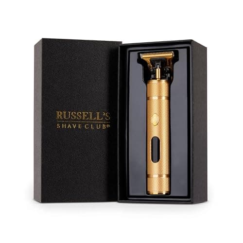 Image of Russell's Precision Pro Electric Cordless Beard Trimmer Detailers with Ceramic Blades (Gold) - Premium Barber Quality