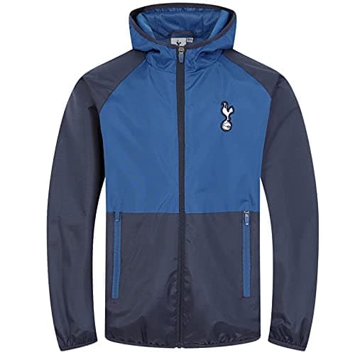 Image of Tottenham Hotspur FC Official Gift Boys Shower Jacket Windbreaker Blue 10-11 Yrs