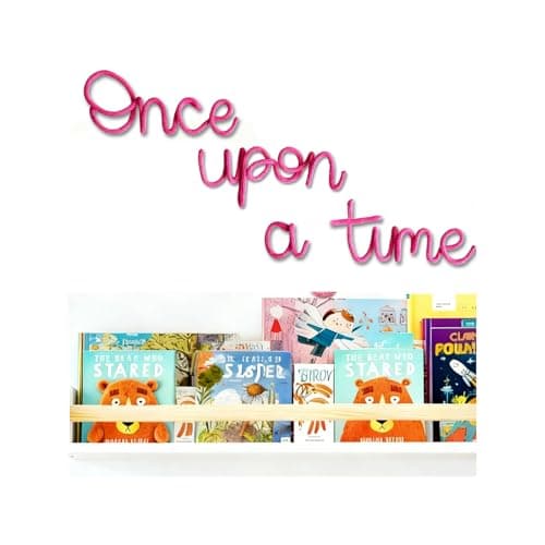 Image of Handmade Storytime Wall Sign-Knitted Wire Storytime Sign Reading Corner Sign Decor story time wall sign wire Letters Book Corner Decor for Kids Room Nursery & Playroom (Rose)
