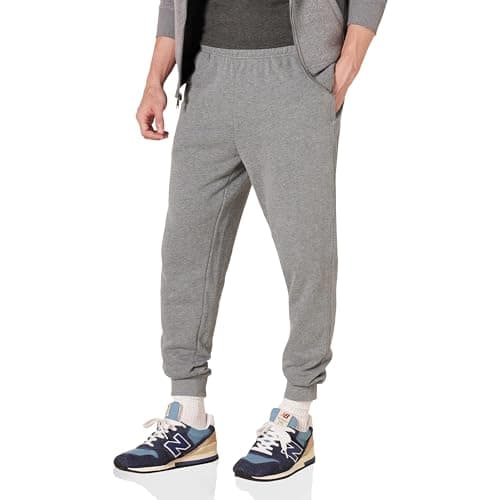 Image of Amazon Essentials Men's Relaxed Fit Fleece Sweatpants, Light Grey Heather, XS