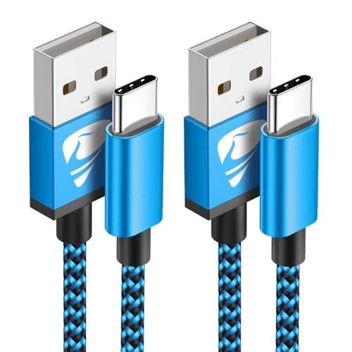 Image of Yosou USB C Charger Cable 3M 2Pack USB A to USB C Type C Charger Fast Charging 3A Lead Nylon Braided for Samsung Galaxy S22 S21 S20 fe S10 A14 A13 A54,Huawei,Google Pixel 8 7 6 6a,Xiaomi, PS5,Switch