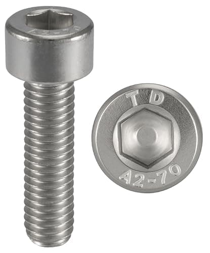 Image of Screws Stainless Steel M3 x 10 mm Cylinder Head BTR Diameter 3 x 10 mm | CHC Hexagon Socket (Allen Key) | Stainless Steel A2-70 (V2A/304) | ISO 4762 / DIN 912: Pack of 10 ProRaje