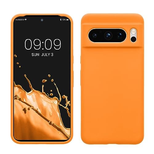 Image of kwmobile Case Compatible with Google Pixel 8 Pro Case - TPU Silicone Phone Cover with Soft Finish - Fruity Orange