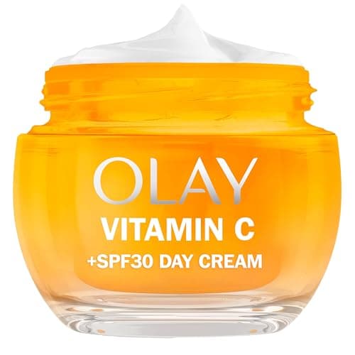 Image of Olay Vitamin C Face Moisturiser Day Cream SPF 30, Niacinamide Brightening Skincare: Anti-Dark Spot, Evens, Hydrates, Non-Greasy, Non-Sticky with Sunscreen for a Healthy Glow, 50ml