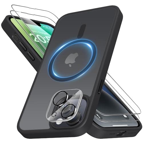 Image of Mootobo for iPhone 14 Plus Case 4 in 1 Strong Magnetic with 2 Screen Protector + 1 Camera Protector, Support MagSafe Accessories, Military-Grade Protection Case for iPhone 14 Plus 6.7 inch - Black