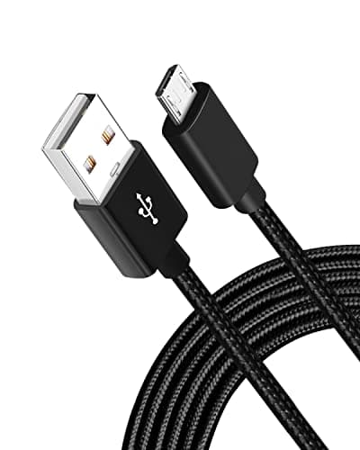 Image of Micro USB Cable 3M, Long Micro USB Charger Cable, Android Charger Cable Nylon Braided, Compatible With Samsung S7/ S6/ S5, ps4 Controller, Kindle Fire,Sony