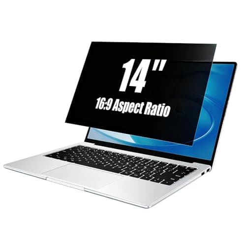 Image of Laptop Privacy Screen 14 inch Laptop Screen Privacy Filter 16:9 Aspect Ratio Removable Anti-Spy Anti-Glare Blue Light Blocking Compatible with HP Dell Acer Lenovo ThinkPad Samsung Asus Sony