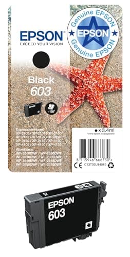 Image of Epson 603 Black Starfish Genuine, Ink Cartridge, Standard Capacity