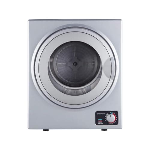 Image of Cookology CMVD25SL Mini Vented Tumble Dryer in Silver - 2.5kg Capacity - Table Top - Compact Design - Dial Heat Controls - 4 Drying Functions - 200 Minute Timer