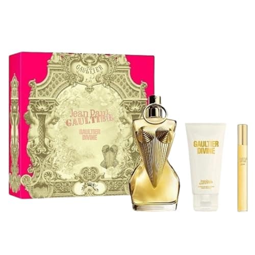 Image of Jean Paul Gaultier Divine Eau de Parfum 100ml Gift Set 2024 (Contains 100ml EDP, 75ml Body Lotion and 10ml Travel Spray)