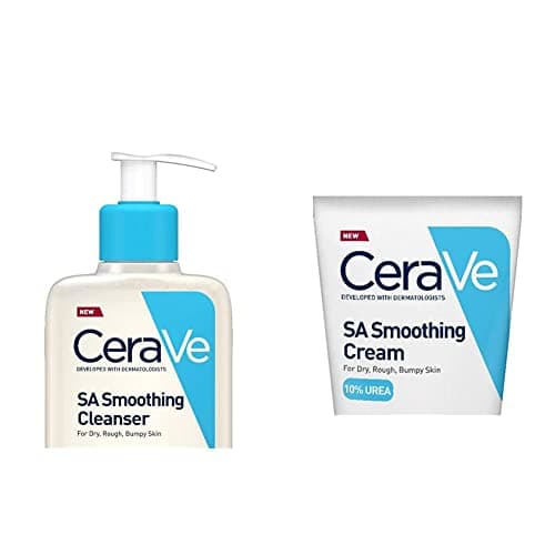 Image of CeraVe SA Smoothing Face and Body Cleanser for Dry, Rough and Bumpy Skin 473ml with Salicylic Acid & SA Smoothing Cream for Rough and Bumpy Skin 177ml with Salicylic Acid and 3 Essential Ceramides