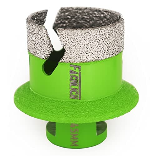 Image of FACHLICH Diamond Core Drill Bit 45MM Porcelain Tile Hole Saw M14 Thread Sink Washbasin Drain Hole Opener for Marble Ceramic Tile Granite