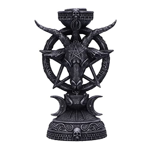 Image of Nemesis Now Light of Baphomet Candle Holder 15.5cm, Black