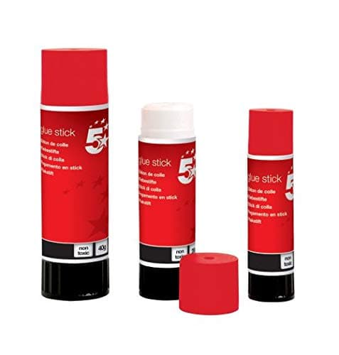 Image of 5 Star Office Glue Stick Solid Washable Non-Toxic Small 10g [Pack 6]