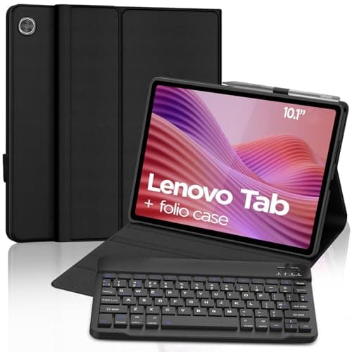 Image of FOGARI Case Keyboard for Lenovo Tab 10.1 Inch 2025/Tab K10 2nd Generation，Detachable Bluetooth UK Version Keyboard for Lenovo Tab 10.1 Inch 2025 TB-311FU/311XU - Balck