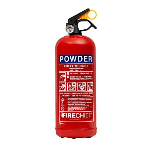 Image of Multi Purpose Powder Fire Extinguisher – Ready to Use in Seconds – 2kg ABC Fire Extinguisher for Home & Kitchen Use – 5 Year Guarantee – Firechief Portable Extinguisher for Garages, Workshops & Sheds