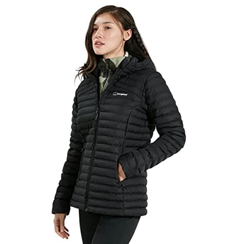 Image of Berghaus Women's Combust Reflect Down Jacket Long Coat | Durable Design | Water Resistant Insulated Jacket, Black/Black, 14