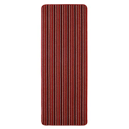 Image of Dandy by William Armes, Ios Stripe Indoor Washable Runner, Red, 180 x 67
