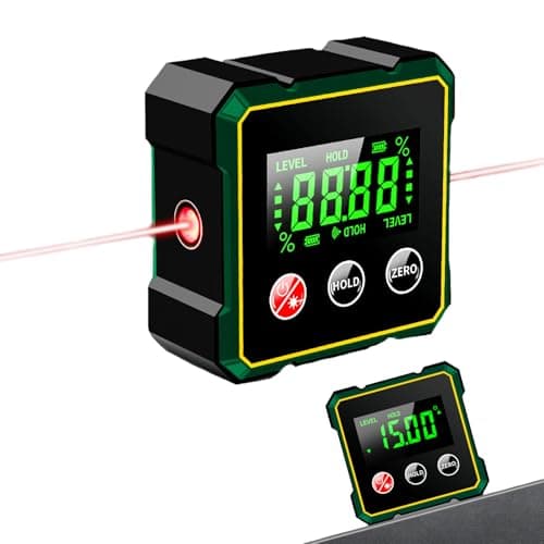 Image of Digital Angle Finder with Laser, Magnetic Base, LCD Display, Precision Inclinometer Gauge, 0.05° Accuracy, Precision Angle Measurement Tool,Angle Measurement Tool for Woodworking DIY Projects