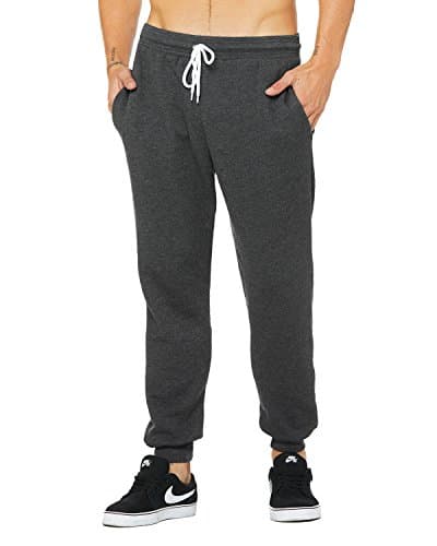 Image of Bella Canvas 3727 Unisex Sponge Fleece Jogger Sweatpants-Dark Grey Heather-XL