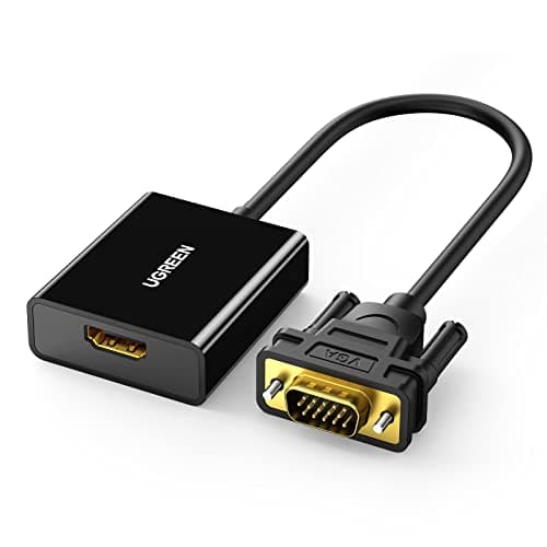 Image of UGREEN HDMI to VGA Adapter 1080P HDMI to VGA Display Monitor with 3.5mm Headphone Audio Jack for TV Projector PC Laptop Monitor Intel Computer Stick Streaming Stick