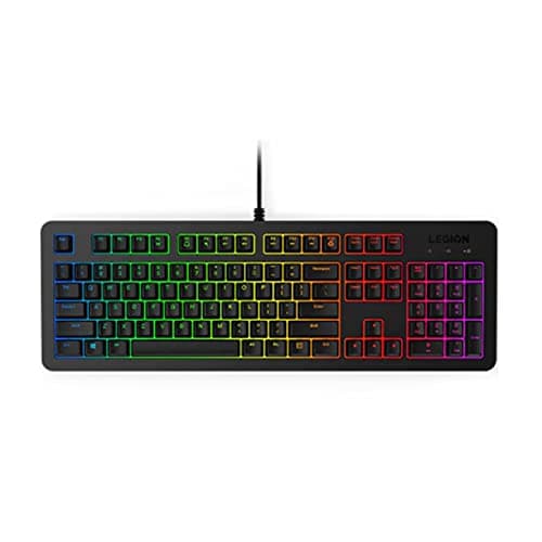 Image of Lenovo Legion K300 RGB Gaming Keyboard | 5-Zone RGB Illumination | QWERTY UK layout | Anti-Ghosting Membrane Switches | Wired 1.8m USB 2.0 cable | Designed for PC and Console Gamers
