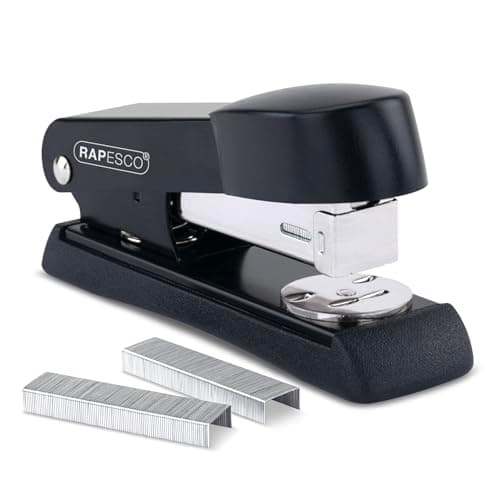 Image of Rapesco A52600B3 Minno Half Strip Stapler, 20 Sheet Capacity, Black