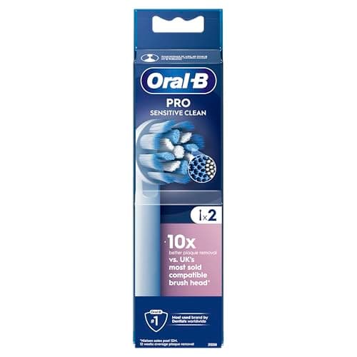 Image of ORAL B Pro Sensitive Clean X-Filaments Replacement Toothbrush Head - Pack of 2, White