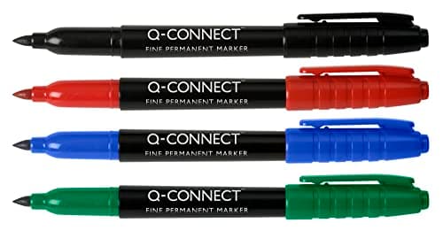 Image of Q-Connect Permanent Marker Bullet Tip Fine Assorted (Pack of 10)