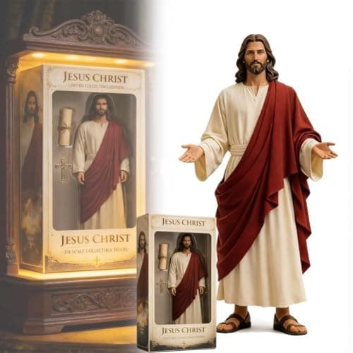 Image of Jesus Christ Limited Collector’s Edition 1/6 Scale Figure – 7.0" × 3.8" Sacred Heart Statue, Christian Home Decor, Spiritual Keepsake & Religious Gift for Believers, Easter, Christmas, Prayer Corners