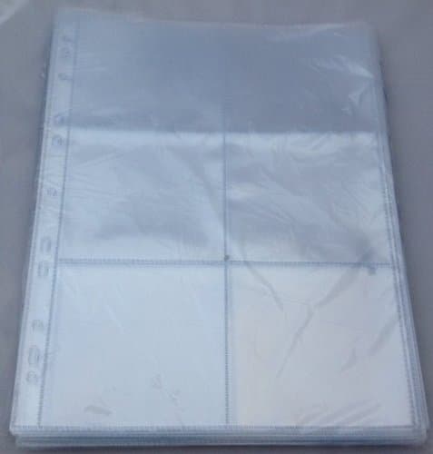 Image of RHD-2183 6 Section Multi Punched Album Pages for Trading Cards & Drinks Mats etc. (Pack of 10)