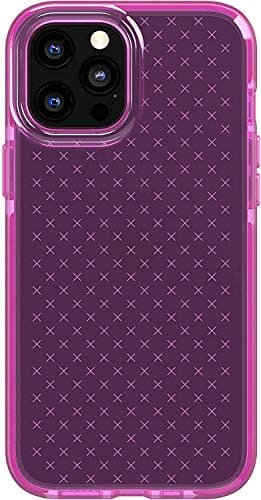 Image of tech21 T21-8397 Evo Check for Apple iPhone 12 Pro Max 5G - Germ Fighting Antimicrobial Phone Case with 3 Meter Drop Protection, Mystical Fuchsia