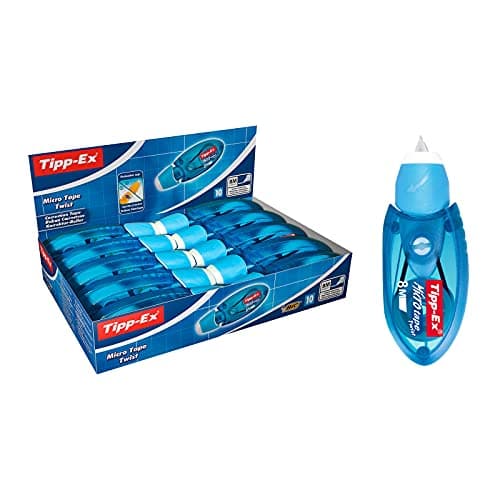Image of Tipp-Ex Micro Tape Twist Correction Tape 8 m x 5 mm - Blue Body, Box of 10