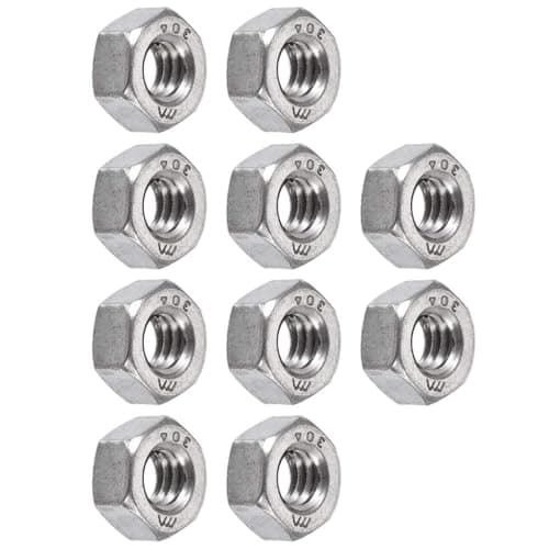 Image of TA-VIGOR 10Pcs Hex Nuts, 1/4"-20 UNC Self Locking Nuts, 304 Stainless Steel Insert Lock Nut for Bolts, Hexagon Nutstones for Lock Washers, Bolts, Screws