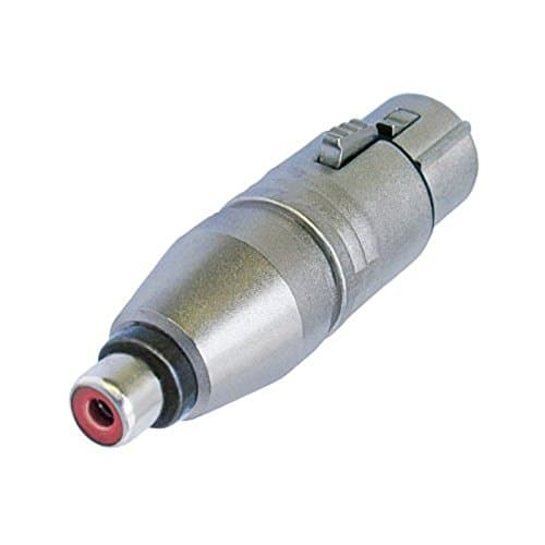 Image of Neutrik NA2FPMF 3 Pin XLR Female to Phono Socket Adaptor, Silver, 65.0 mm*20.0 mm*20.0 mm