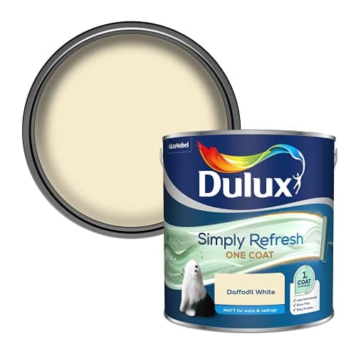 Image of Dulux 5382904 Simply Refresh Matt Emulsion Paint, Daffodil White, 2.5 L