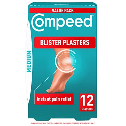 Image of Compeed Blister Plasters Medium Size 12 Pack - Hydrocolloid Foot Treatment - Heal Fast