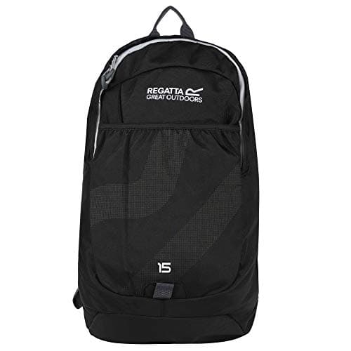 Image of Regatta Bedabase II Hardwearing Comfort Strap Backpack - Black/LIght Steel, 15 Litre