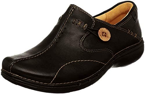 Image of Clarks Women's Un Loop Mocassins, Black, 6 UK Wide