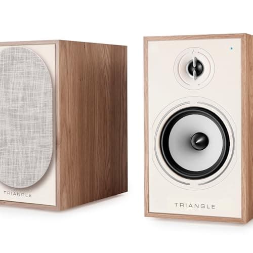 Image of Triangle - BOREA BR03 Connect Active Speakers - Bluetooth Bookshelf Speakers with 2x 60W Amplifier - HD Audio - PHONO/TV Arc & USB Platinum Inputs - 206 x 360 x 314 mm - Light Oak (Pair)