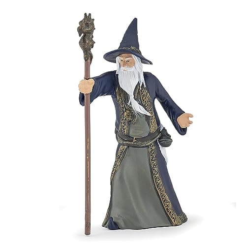 Image of Papo - Realistic Wizard Figure Toy for Kids - Ages 3+ - Fantasy & Medieval Collection - Creative Play Enchanted World - Gift Idea Toy for Girls and Boys - 8.6 Cm