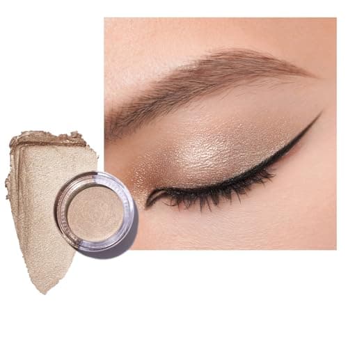 Image of Oulac Glitter Eyeshadow Metallic Finish - High Impact Sepia Eyeshadow Waterproof | Up to 12 Hours Wear | Creates Eye-Catching Eye Make-up, Vegan, 06g Cream Color 23 Light Luxury