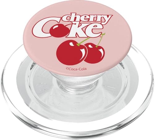 Image of Coca-Cola Cherry Coke Logo & Cherries PopSockets PopGrip for MagSafe