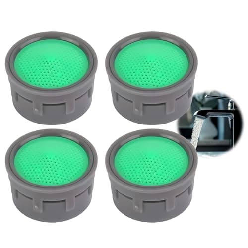 Image of 4Pcs Water Tap Aerators & Filter Nozzle, Faucet Filter - 21mm Male Thread High Flow Anti-Splash Water Saving Plug-in Adapter, Easy Install for Sink, Kitchen, Bathroom