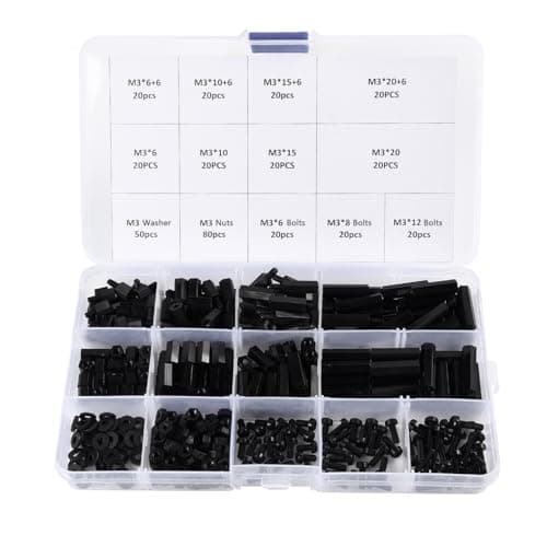 Image of 350PCS M3 Male Female Nylon Hex Spacer, Standoffs Screws Nuts Threaded Pillar Standoff Screws Spacers Washers Assorted Assortment Kit, for PCB Board Motherboard DIY Use
