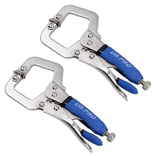 Image of 6” Welding Locking C Clamps Adjustable Fastener with Quick Release Grip 2 Pack