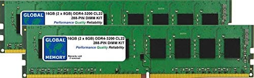 Image of 16GB (2 x 8GB) DDR4 3200MHz PC4-25600 288-PIN DIMM MEMORY RAM KIT COMPATIBLE WITH PC DESKTOPS/MOTHERBOARDS