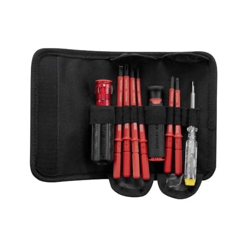 Image of Stanley STHT0-66426 VDE Multi-Bit Screwdriver Set (10 Pieces)